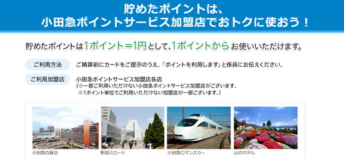 小田急ポイントカード(OPカード）　ポイント優待