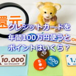 クレジットカードを年間100万円使うとポイントはいくら？